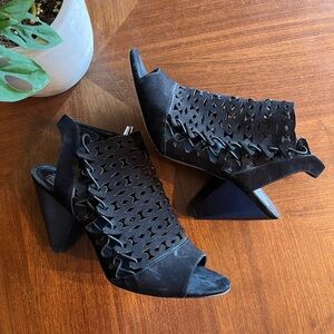 Vince Camuto Black Cutout Heeled Sandals